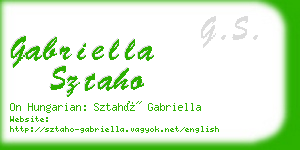 gabriella sztaho business card